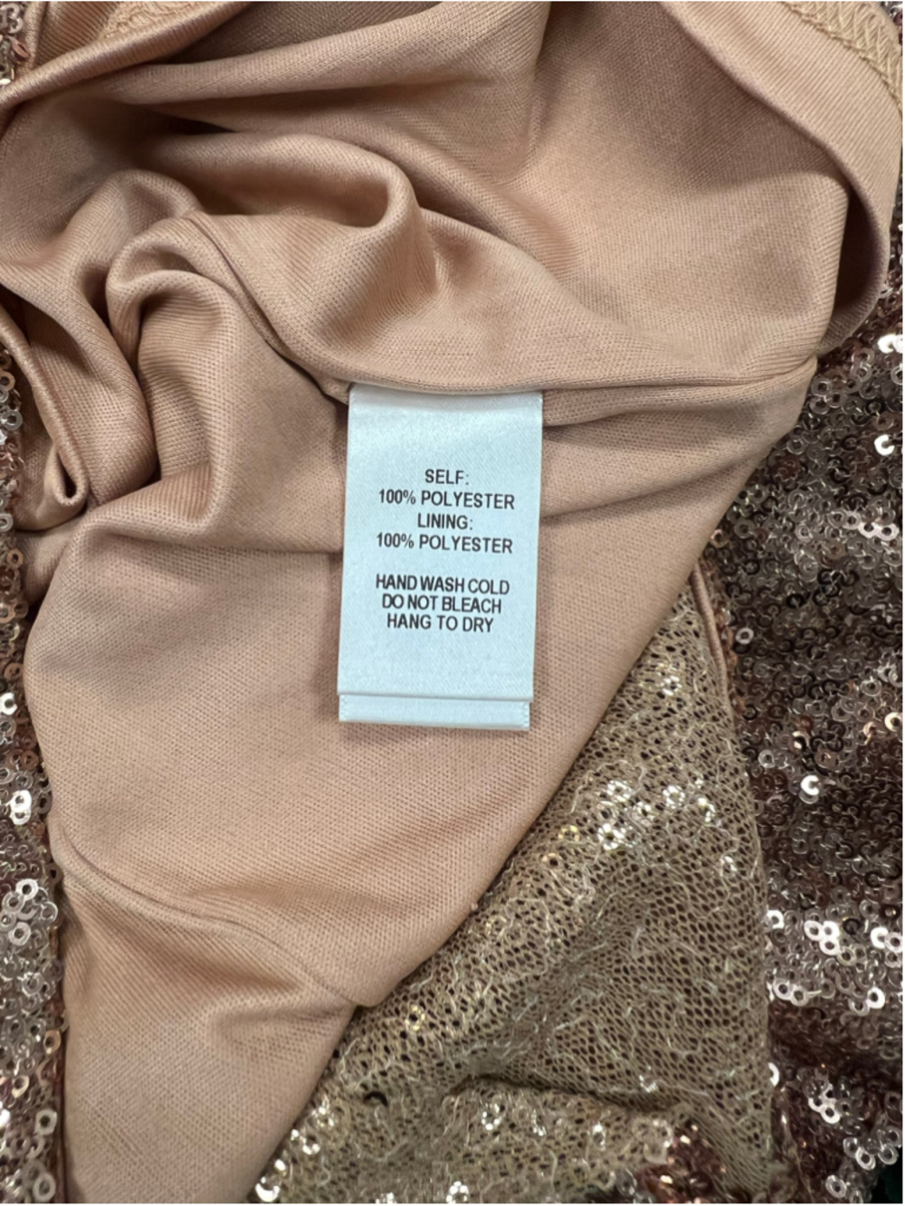Lulu’s Bring It Champagne Gold Sequin Bodycon Mini Dress size L - Picture 10 of 13